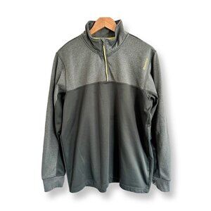 Reebok CrossFit Men's 1/4 Zip Sweatshirt Color Block Gray Long Sleeve Large